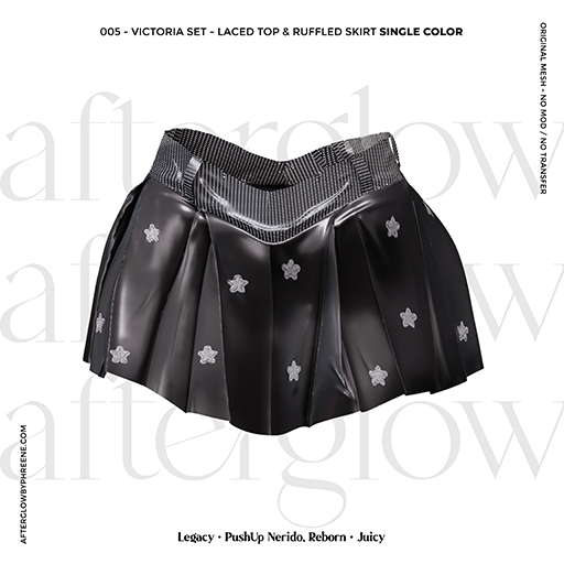 Afterglow - 005 - Victoria Ruffled Skirt - Star Black (Boxed)