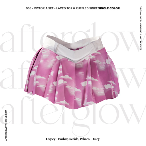 Afterglow - 005 - Victoria Ruffled Skirt - Clouds Pink (Boxed)