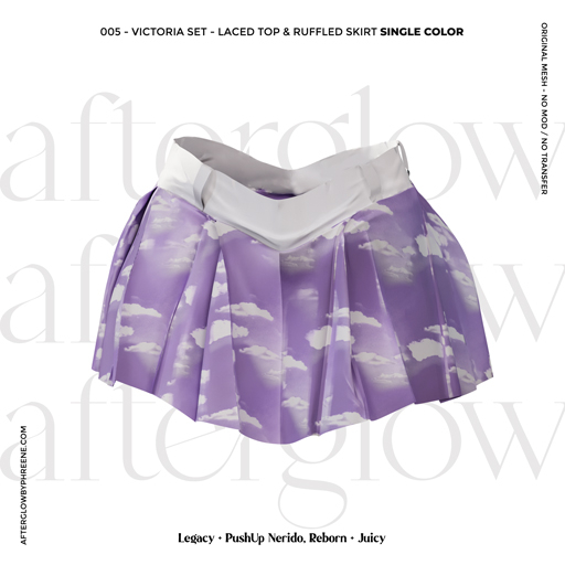 Afterglow - 005 - Victoria Ruffled Skirt - Clouds Purple (Box)