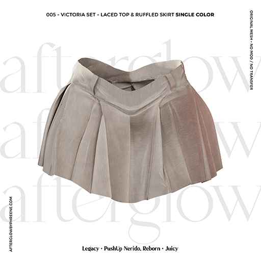 Afterglow - 005 - Victoria Ruffled Skirt - Khaki (Boxed)