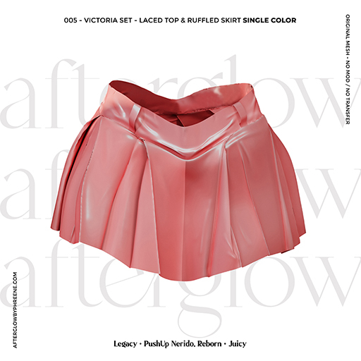 Afterglow - 005 - Victoria Ruffled Skirt - Latex Pink (Boxed)