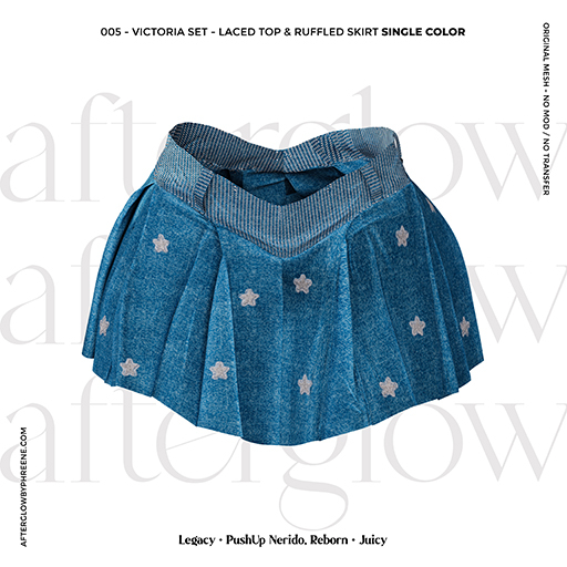 Afterglow - 005 - Victoria Ruffled Skirt - Sparkles Denim (Box)