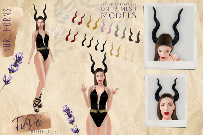 TuPei  Kurl Horns - Set of 12