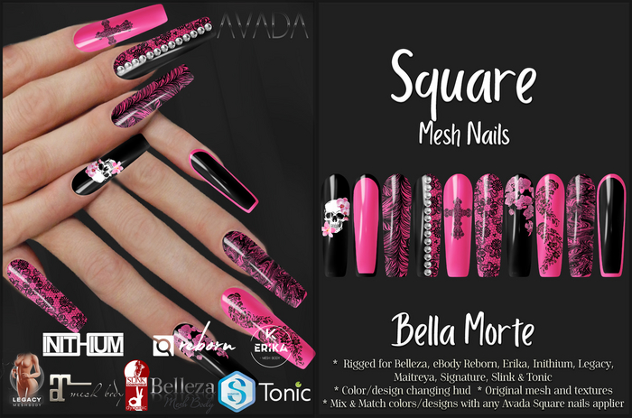 Avada~ Square Nails - Bella Morte