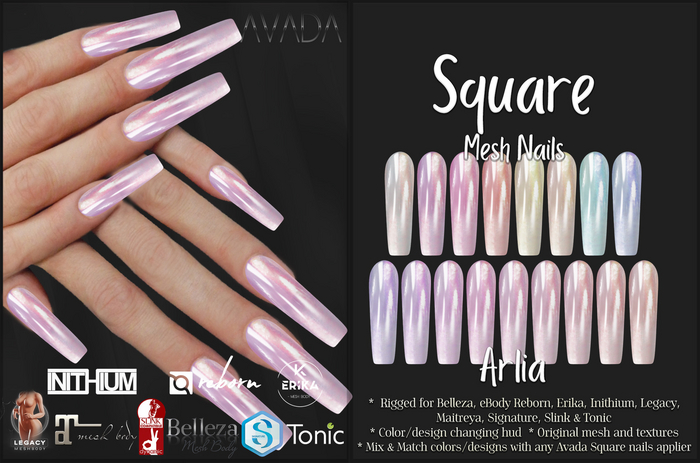 Avada~ Square Nails - Arlia