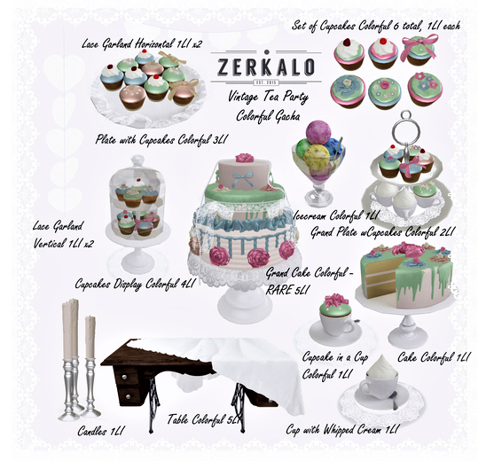 [ zerkalo ] Vintage Tea Party - Grand Cake Colorful - RARE