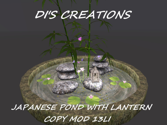 JAPANESE POND WITH LANTERN