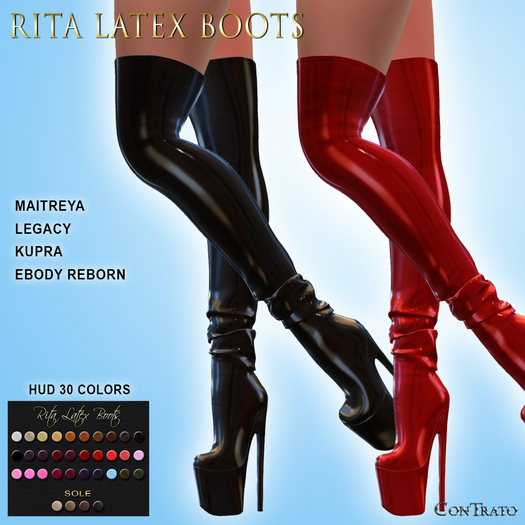 [ConTrato] Rita Latex Boots
