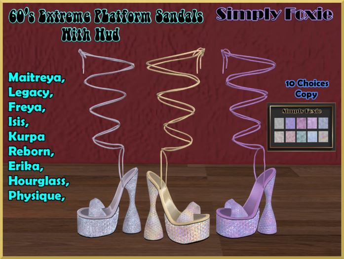 60's Extreme PLatform Sandals With Hud (Boxed)