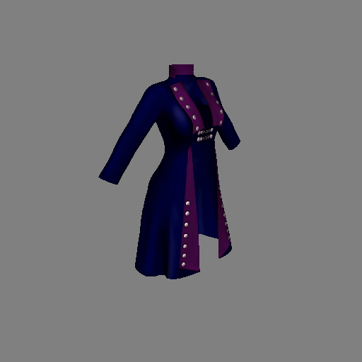 Blue Pirate Queen Slink Coat