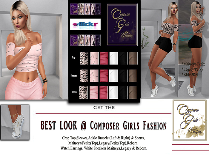 !CGF-*Posy*Shorts Outfit W/Hud