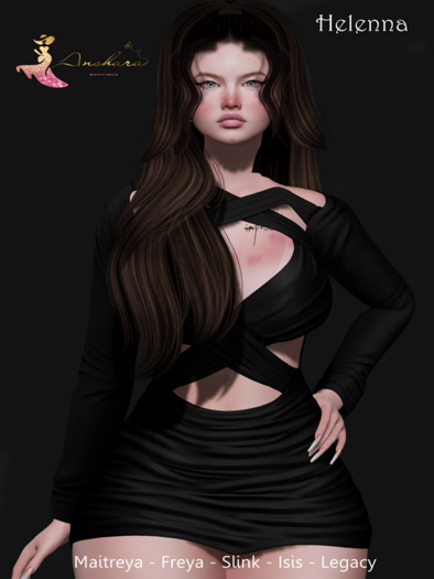 {AB} DRESS HELENNA BLACK