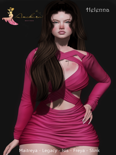 {AB} DRESS HELENNA PINK