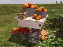 Autumn cart pumpkins for sale 