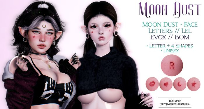 Moon Dust - Face Letters // Lel Evox // BOM // R