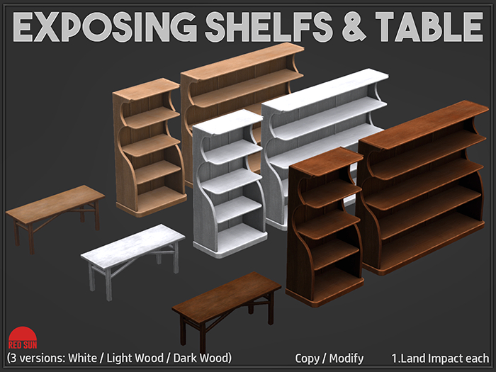 REDSUN - Exposing Shelfs & Table #3 (3 versions)