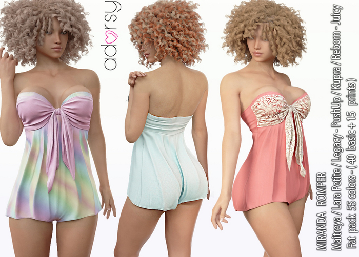 adorsy - Miranda Romper Fatpack - Maitreya/Legacy-Nerido/Lara Petite/Kupra/Reborn-Juicy
