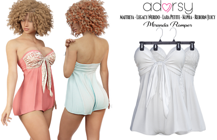 adorsy - Miranda Romper White - Maitreya/Legacy-Nerido/Lara Petite/Kupra/Reborn-Juicy