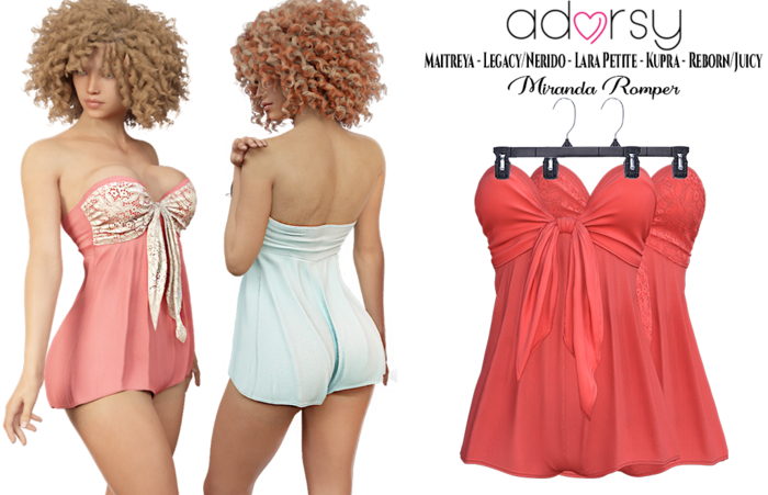 adorsy - Miranda Romper Red - Maitreya/Legacy-Nerido/Lara Petite/Kupra/Reborn-Juicy