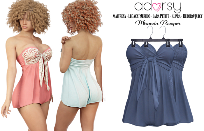 adorsy - Miranda Romper Blue - Maitreya/Legacy-Nerido/Lara Petite/Kupra/Reborn-Juicy