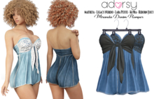 adorsy - Miranda Denim Romper Blue - Maitreya/Legacy-Nerido/Lara Petite/Kupra/Reborn-Juicy