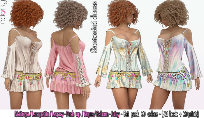 adorsy - Santorini Dress Fatpack - Maitreya/Legacy-Nerido/Lara Petite/Kupra/Reborn-Juicy