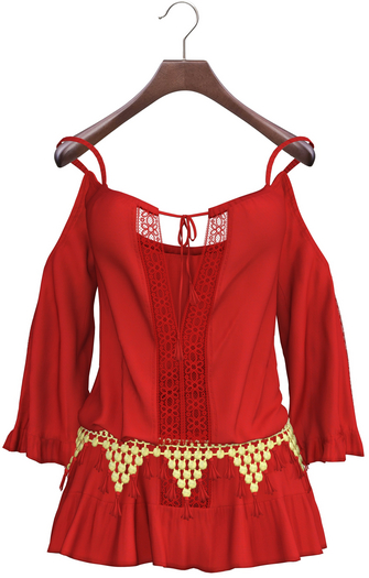 adorsy - Santorini Dress Deep Red - Maitreya/Legacy-Nerido/Lara Petite/Kupra/Reborn-Juicy