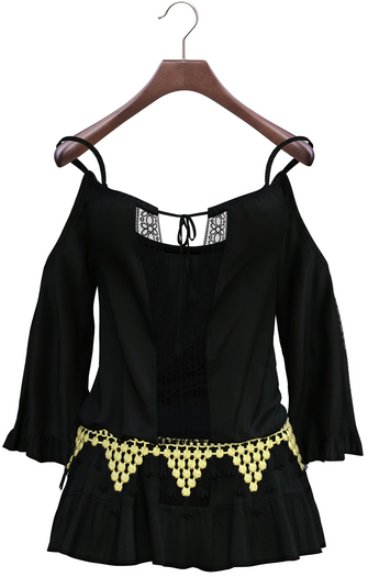 adorsy - Santorini Dress Dark Black - Maitreya/Legacy-Nerido/Lara Petite/Kupra/Reborn-Juicy