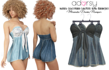 adorsy - Miranda Denim Romper Dirty - Maitreya/Legacy-Nerido/Lara Petite/Kupra/Reborn-Juicy