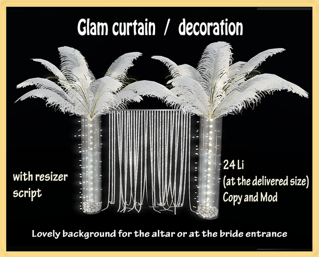 Glam curtain decoration