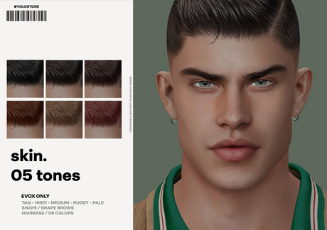 Second Life Marketplace - Volkstone Jayden Hairbase / Pack Black