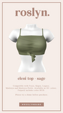roslyn. eleni top. sage [unpack]