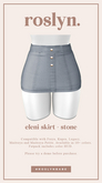 roslyn. eleni skirt. stone [unpack]