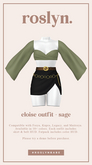 roslyn. eloise outfit. sage [unpack]