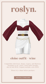 roslyn. eloise outfit. wine [unpack]