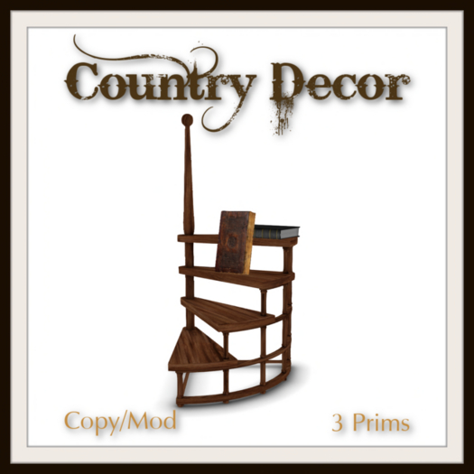 = Country Decor = Library Steps