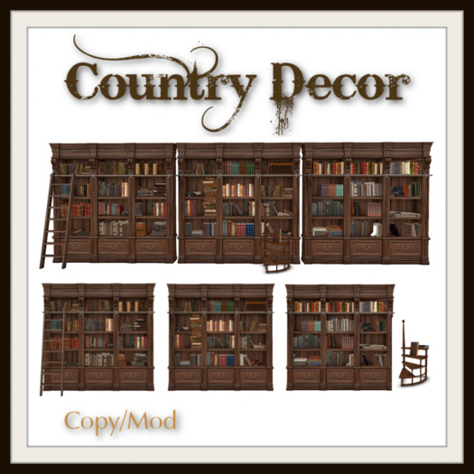 = Country Decor = Traditional Bookcases Fat Pack