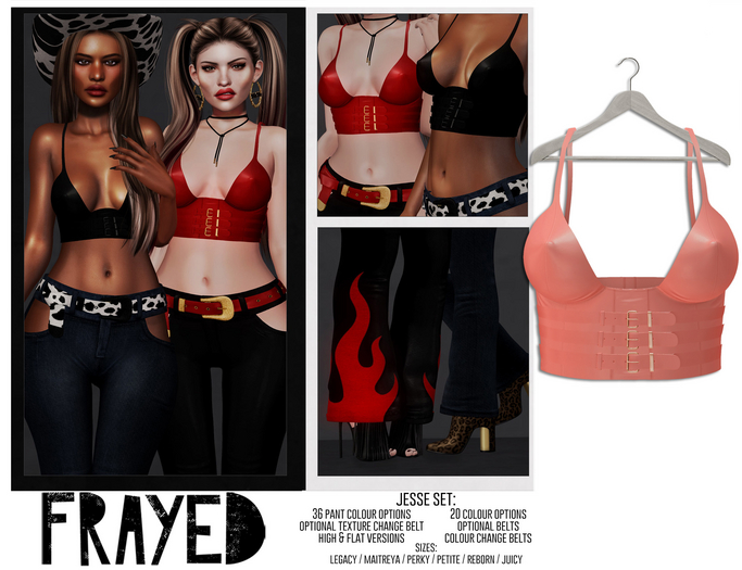 Frayed - Jesse Top - Coral