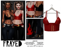 Frayed - Jesse Top - Red