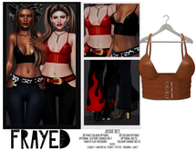 Frayed - Jesse Top - Tan