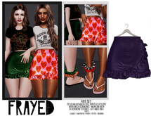 Frayed - Faye Skirt - Purple