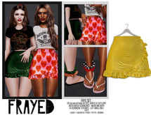 Frayed - Faye Skirt - Yellow