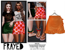 Frayed - Faye Skirt - Orange