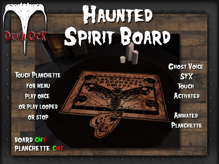 DEVILOCK - Haunted Spirit Board Set  (ADD TO UNPACK)