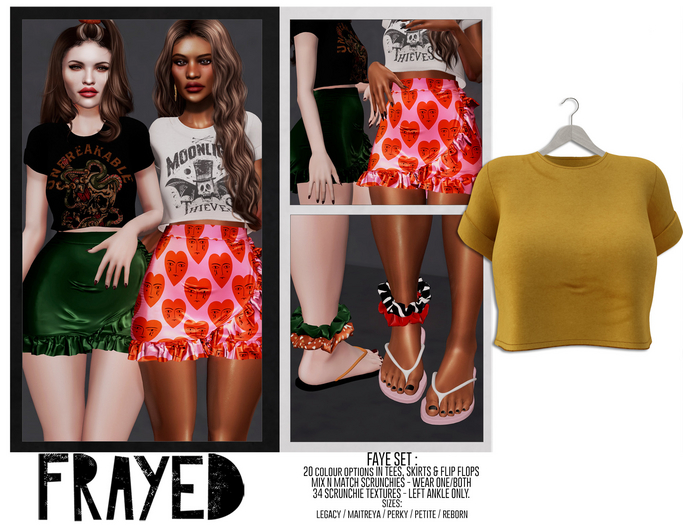 Frayed - Faye Tee - Mustard