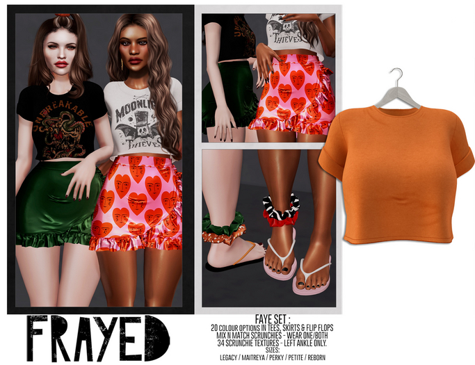 Frayed - Faye Tee - Orange