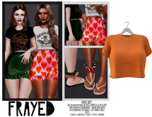 Frayed - Faye Tee - Orange