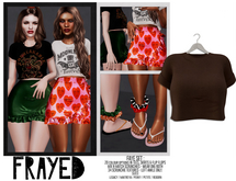 Frayed - Faye Tee - Brown