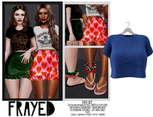 Frayed - Faye Tee - Blue