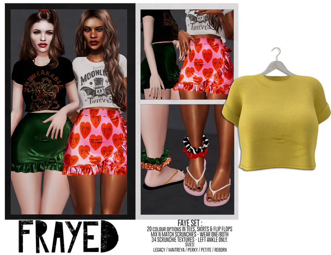 Frayed - Faye Tee - Yellow
